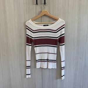 Express Ribbed Sweater with Stripes